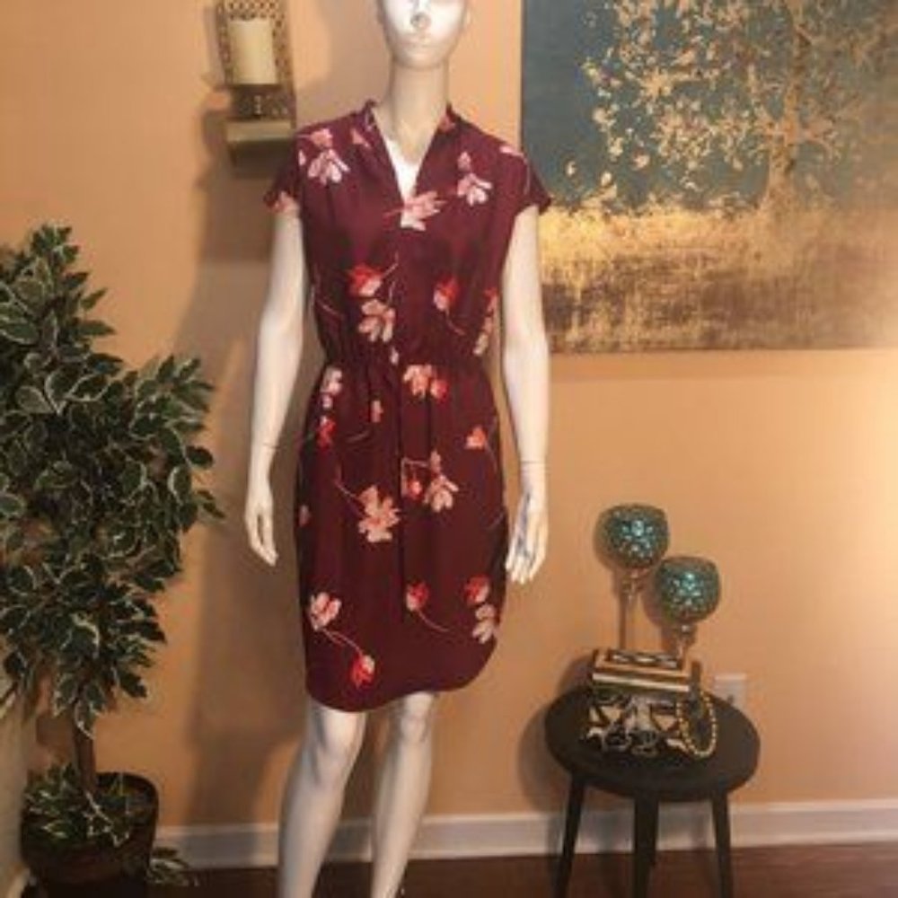 Ralph Lauren Floral Crepe Midi petite Dress size 6P